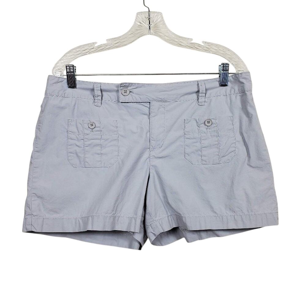 LOFT Womens Shorts Size 10 Light Gray Cotton Casual Summer